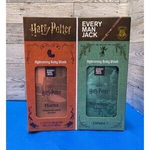 Every Man Jack Harry Potter Hydrating Body Wash Vol 1 & 2 Set 13.5oz Each NEW